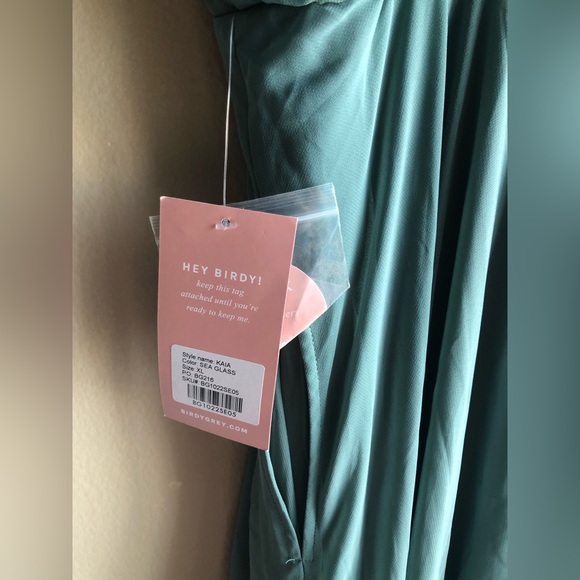 NEW Birdy Grey Kaia Chiffon Sea Glass Lined Long Dress Size Extra Large Pockets - Picture 12 of 16